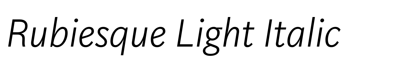 Rubiesque Light Italic